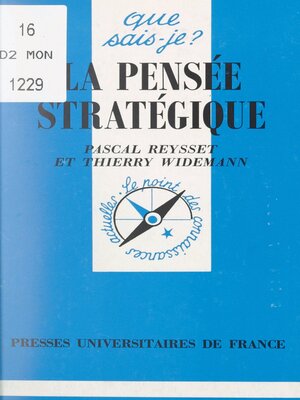 cover image of La pensée stratégique